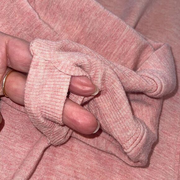 Athleta Apollo Mock Crewneck Sweatshirt Conch Pink Heather Size Small - Picture 7 of 12